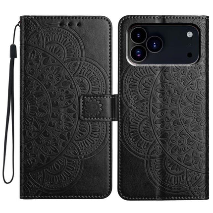 Flower Embossed Leather Phone Case, For iPhone 18 Pro, For iPhone 18 Pro Max, For iPhone 17e / 16e, For iPhone 17 Pro Max