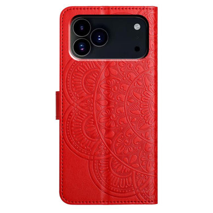 Flower Embossed Leather Phone Case, For iPhone 18 Pro, For iPhone 18 Pro Max, For iPhone 17e / 16e, For iPhone 17 Pro Max