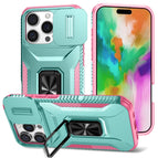 For iPhone 16 Pro Max / Grey Green + Pink