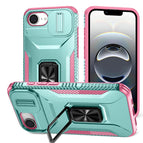 For iPhone 17e / 16e / Pink + Grey Green