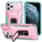 For iPhone 11 Pro / Pink + Grey Green