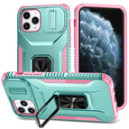 For iPhone 11 Pro / Grey Green + Pink