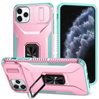 For iPhone 11 Pro Max / Pink + Grey Green