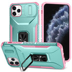 For iPhone 11 Pro Max / Grey Green + Pink