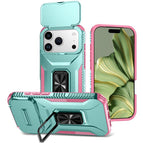 For iPhone 17 Pro / Pink + Grey Green