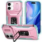 For iPhone 17 / Grey Green + Pink