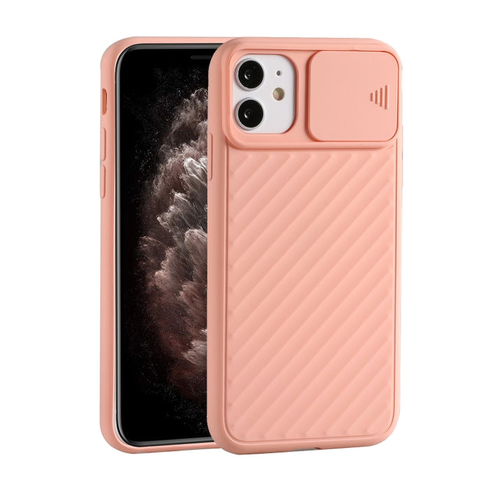 Schiebekamera-Abdeckungsdesign Twill Anti-Rutsch-TPU-Hülle, Für iPhone 12 Mini, Für iPhone 12 / 12 Pro, Für iPhone 12 Pro Max