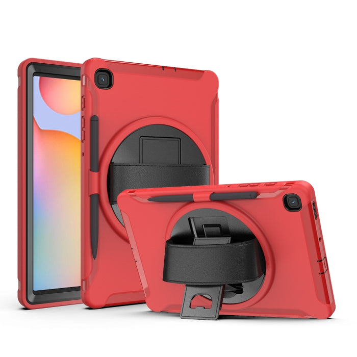 360-Grad-Drehung PC + TPU-Schutzhülle mit Halterung &amp; Handschlaufe &amp; Stiftschlitz, für Samsung Galaxy Tab A 8.4 (2020) T307, für Samsung Galaxy Tab S6 Lite, für iPad Pro 12,9 Zoll (2020), für iPad 10.2
