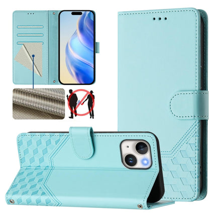 Honeycomb Embossing RFID Leather Phone Case, For iPhone 13 mini, For iPhone 12 / 12 Pro, For iPhone 12 Pro Max, For iPhone 12 mini