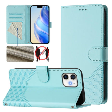 Honeycomb Embossing RFID Leather Phone Case, For iPhone 13 mini, For iPhone 12 / 12 Pro, For iPhone 12 Pro Max, For iPhone 12 mini