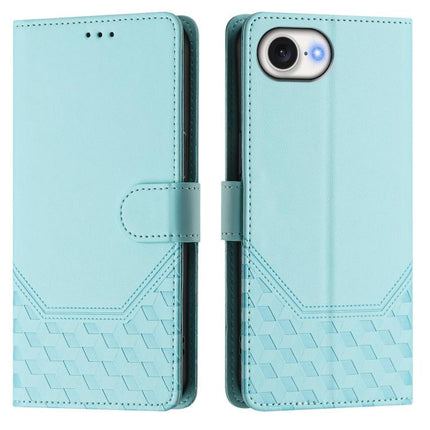 Honeycomb Embossing RFID Leather Phone Case, For iPhone 16e, For iPhone 16 Pro Max, For iPhone 16 Pro, For iPhone 16 Plus