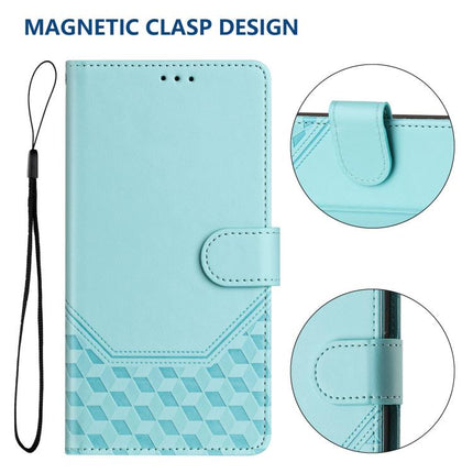 Honeycomb Embossing RFID Leather Phone Case, For iPhone 16e, For iPhone 16 Pro Max, For iPhone 16 Pro, For iPhone 16 Plus