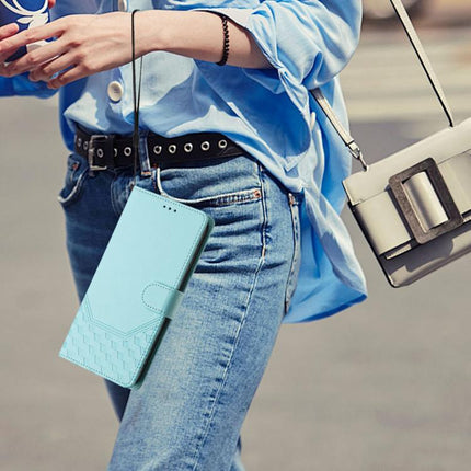 Honeycomb Embossing RFID Leather Phone Case, For iPhone 16e, For iPhone 16 Pro Max, For iPhone 16 Pro, For iPhone 16 Plus