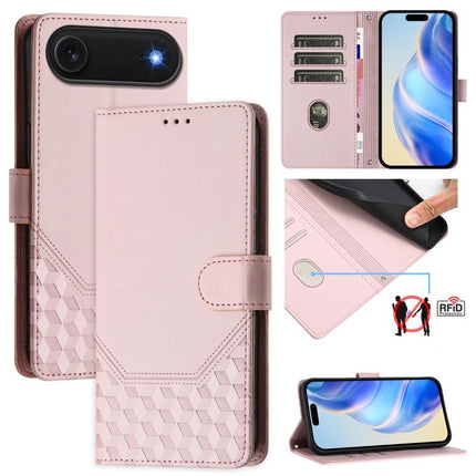 Honeycomb Embossing RFID Leather Phone Case, For iPhone 17 Pro Max, For iPhone 17 Pro, For iPhone 17, For iPhone Air