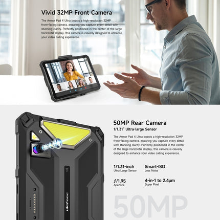 Tablet PC ultra resistente Ulefone Armor Pad 4, 10,36 pulgadas, Android 14, MediaTek Dimensity 6300 Octa Core, red 5G, enchufe de la UE, Armor Pad 4 Ultra