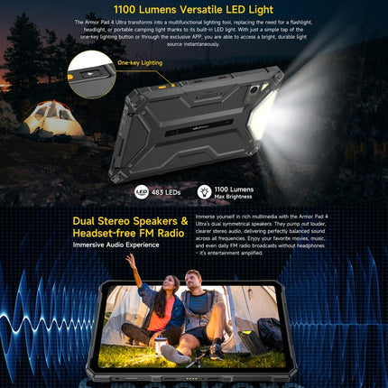 Tablet PC ultra resistente Ulefone Armor Pad 4, 10,36 pulgadas, Android 14, MediaTek Dimensity 6300 Octa Core, red 5G, enchufe de la UE, Armor Pad 4 Ultra