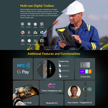 Tablet PC ultra resistente Ulefone Armor Pad 4, 10,36 pulgadas, Android 14, MediaTek Dimensity 6300 Octa Core, red 5G, enchufe de la UE, Armor Pad 4 Ultra