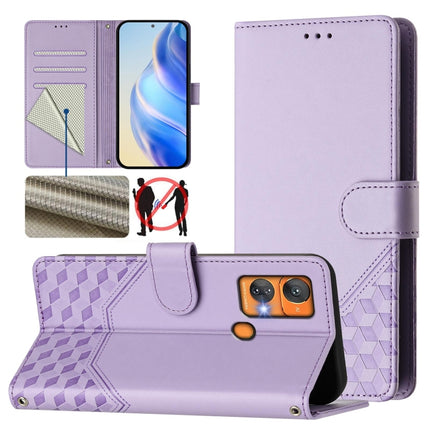 Honeycomb Embossing RFID Leather Phone Case, For Oukitel C33