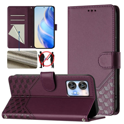 Honeycomb Embossing RFID Leather Phone Case, For Oukitel C37, For Oukitel C51, For Oukitel C38, For Oukitel C35