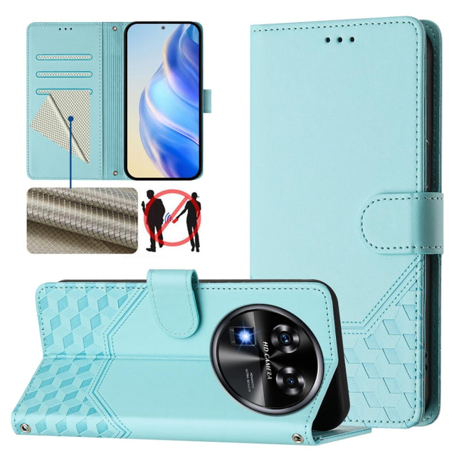 Honeycomb Embossing RFID Leather Phone Case, For Oukitel C37, For Oukitel C51, For Oukitel C38, For Oukitel C35