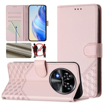 Honeycomb Embossing RFID Leather Phone Case, For Oukitel C37, For Oukitel C51, For Oukitel C38, For Oukitel C35