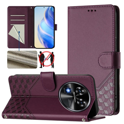 Honeycomb Embossing RFID Leather Phone Case, For Oukitel C37, For Oukitel C51, For Oukitel C38, For Oukitel C35