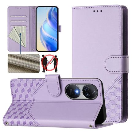 Honeycomb Embossing RFID Leather Phone Case, For Oukitel C37, For Oukitel C51, For Oukitel C38, For Oukitel C35