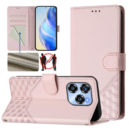 Honeycomb Embossing RFID Leather Phone Case, For Oukitel C59 / C59 Pro, For Oukitel C57s, For Oukitel C53, For Oukitel C50
