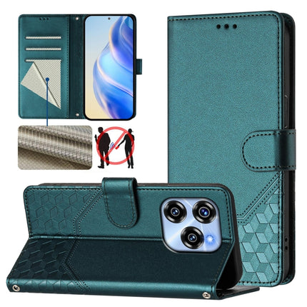 Honeycomb Embossing RFID Leather Phone Case, For Oukitel C59 / C59 Pro, For Oukitel C57s, For Oukitel C53, For Oukitel C50