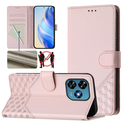 Honeycomb Embossing RFID Leather Phone Case, For Oukitel C37, For Oukitel C51, For Oukitel C38, For Oukitel C35
