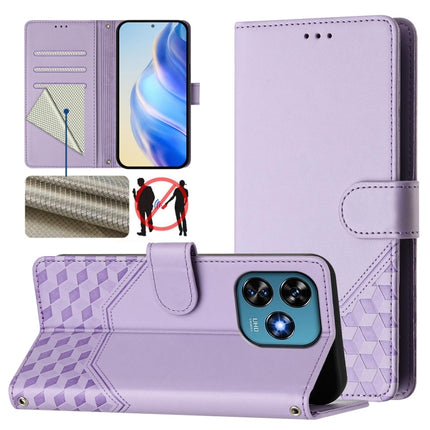 Honeycomb Embossing RFID Leather Phone Case, For Oukitel C37, For Oukitel C51, For Oukitel C38, For Oukitel C35