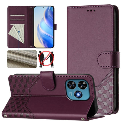Honeycomb Embossing RFID Leather Phone Case, For Oukitel C37, For Oukitel C51, For Oukitel C38, For Oukitel C35