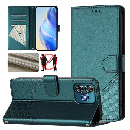 Honeycomb Embossing RFID Leather Phone Case, For Oukitel C59 / C59 Pro, For Oukitel C57s, For Oukitel C53, For Oukitel C50