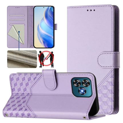 Honeycomb Embossing RFID Leather Phone Case, For Oukitel C59 / C59 Pro, For Oukitel C57s, For Oukitel C53, For Oukitel C50