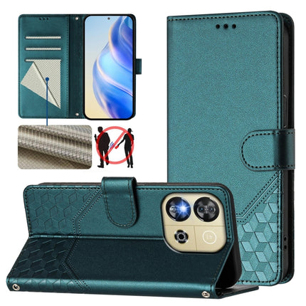 Honeycomb Embossing RFID Leather Phone Case, For Oukitel C59 / C59 Pro, For Oukitel C57s, For Oukitel C53, For Oukitel C50