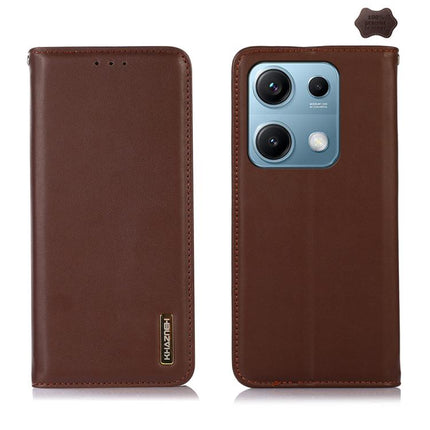 KHAZNEH Nappa Top Layer Cowhide Leather Phone Case, For Redmi Note 14S 4G, For Redmi Turbo 4 Pro, For Redmi Note 14 5G, For Redmi Note 14 Pro 5G, For Redmi 14C 4G