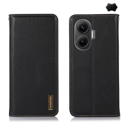 KHAZNEH Nappa Top Layer Cowhide Leather Phone Case, For Redmi Note 14S 4G, For Redmi Turbo 4 Pro, For Redmi Note 14 5G, For Redmi Note 14 Pro 5G, For Redmi 14C 4G