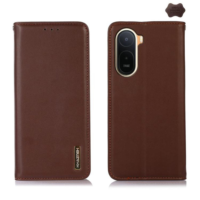 KHAZNEH Nappa Top Layer Cowhide Leather Phone Case, For Redmi Note 15 5G Global 164mm, For Redmi K90 Pro Max/Poco F8 Ultra, For Redmi Note 15 Pro 4G Global 163.2mm, For Redmi K90/Poco F8 Pro, For Redmi Note 15 Pro 5G Global 163.6mm, For Redmi 13X