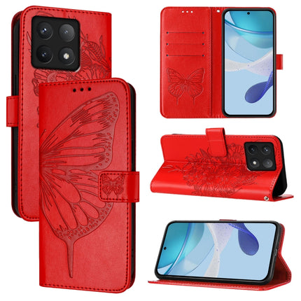 Embossed Butterfly Leather Phone Case, For Xiaomi 14T Pro, For Xiaomi 14T