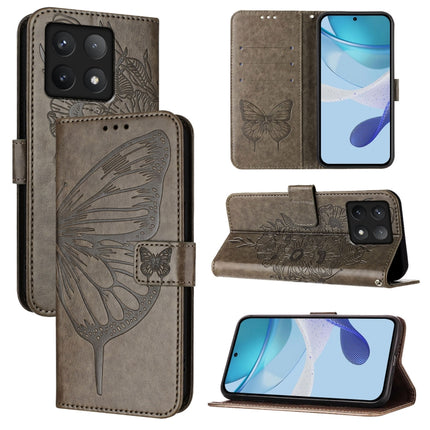 Embossed Butterfly Leather Phone Case, For Xiaomi 14T Pro, For Xiaomi 14T