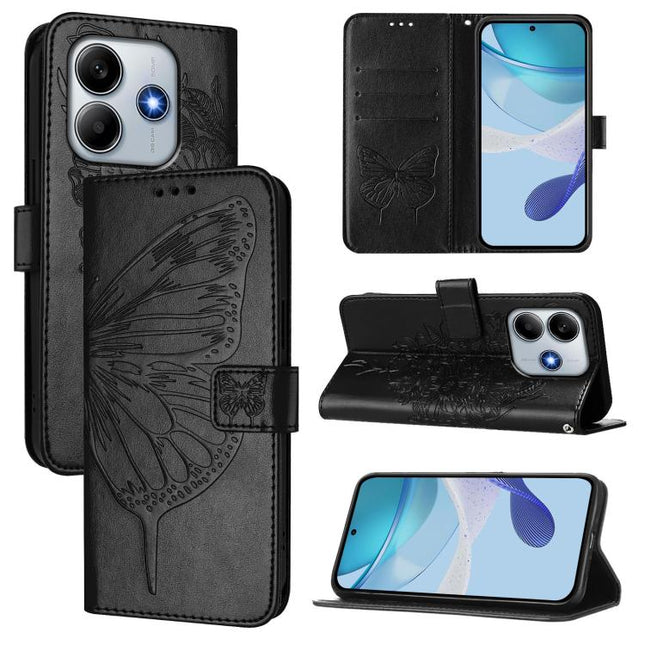 Embossed Butterfly Leather Phone Case, For Xiaomi 15 Ultra, For Xiaomi Poco X7 Pro, For Xiaomi Poco M7 Pro 5G Global