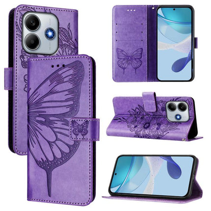 Embossed Butterfly Leather Phone Case, For Xiaomi 15 Ultra, For Xiaomi Poco X7 Pro, For Xiaomi Poco M7 Pro 5G Global