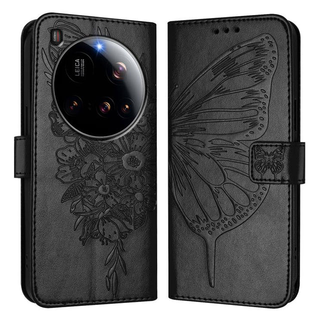 Embossed Butterfly Leather Phone Case, For Xiaomi 15 Ultra, For Xiaomi Poco X7 Pro, For Xiaomi Poco M7 Pro 5G Global