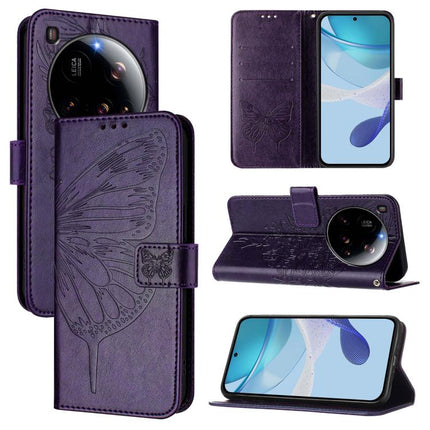Embossed Butterfly Leather Phone Case, For Xiaomi 15 Ultra, For Xiaomi Poco X7 Pro, For Xiaomi Poco M7 Pro 5G Global