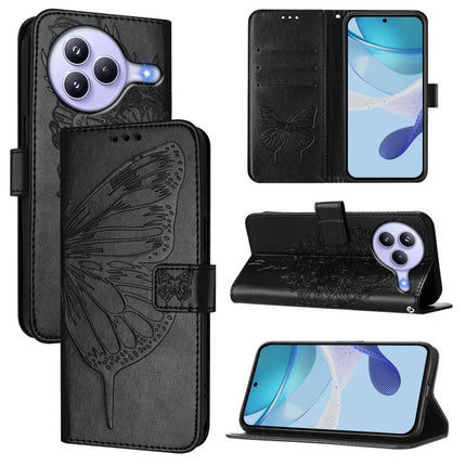 Embossed Butterfly Leather Phone Case, For Xiaomi 15T Pro 5G, For Xiaomi 15T 5G, For Xiaomi Civi 5 Pro 5G