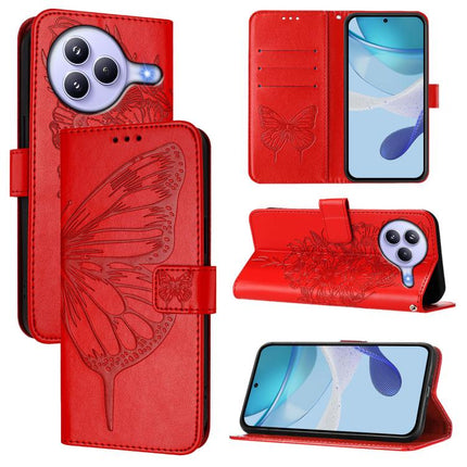 Embossed Butterfly Leather Phone Case, For Xiaomi 15T Pro 5G, For Xiaomi 15T 5G, For Xiaomi Civi 5 Pro 5G