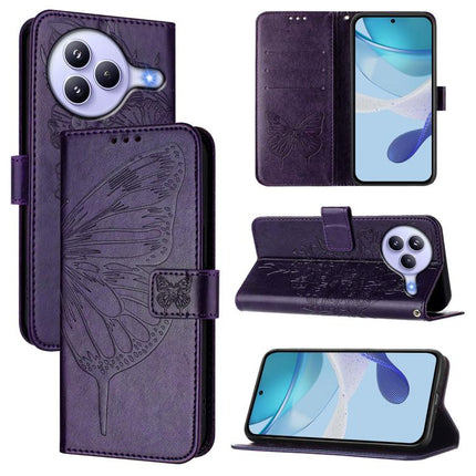 Embossed Butterfly Leather Phone Case, For Xiaomi 15T Pro 5G, For Xiaomi 15T 5G, For Xiaomi Civi 5 Pro 5G
