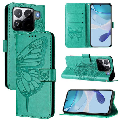 Embossed Butterfly Leather Phone Case, For Xiaomi 15S Pro 5G, For Xiaomi Poco M7 5G / C75 4G, For Xiaomi Poco X7