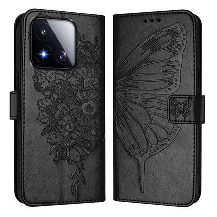 Embossed Butterfly Leather Phone Case, For Xiaomi 17 Max 5G, For Xiaomi 17T Pro 5G, For Xiaomi Poco M7 4G 169mm
