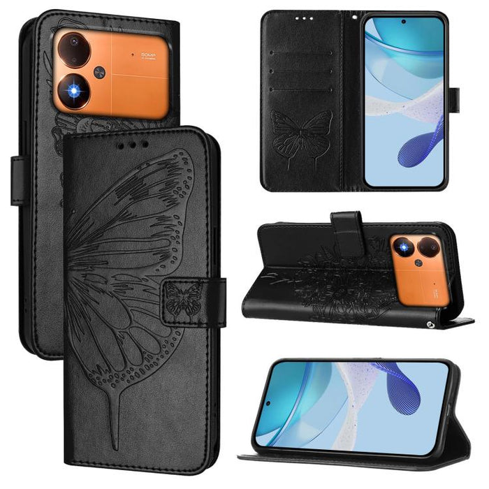 Embossed Butterfly Leather Phone Case, For Xiaomi 17 Max 5G, For Xiaomi 17T Pro 5G, For Xiaomi Poco M7 4G 169mm
